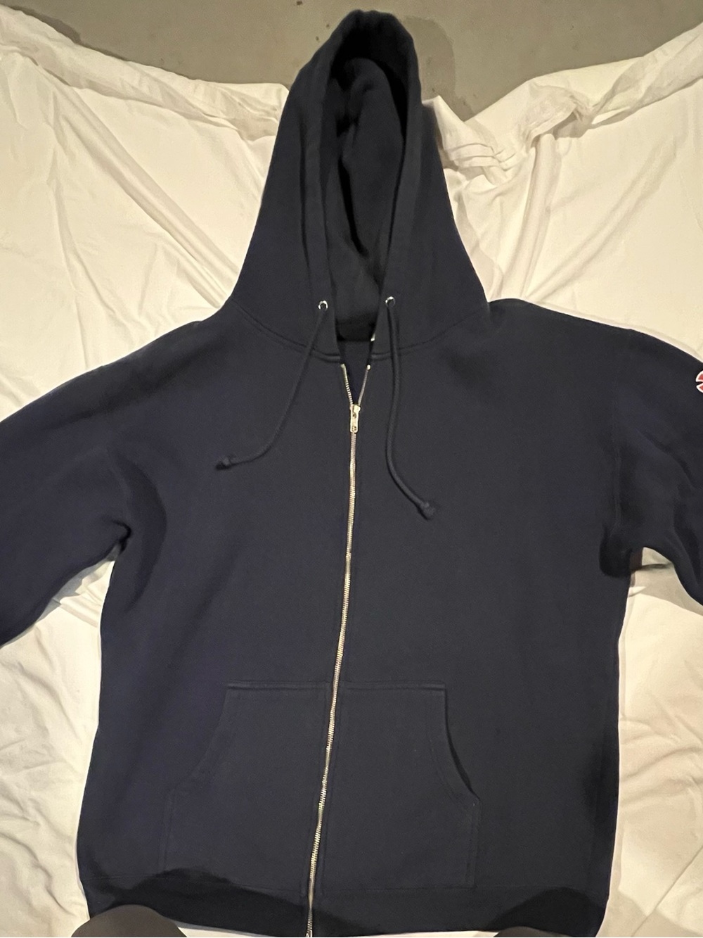 Men's Navy Zip-Up Hoodie